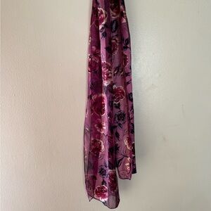 pink floral scarf
